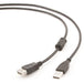 Cablexpert Premium USB Verlengkabel, 1,8 m - Zwart met Vergulde Contacten - OfficeTown