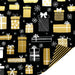 Cadeaupapier Holiday zwart/goud, 30 cm x 100 m met Dubbelzijdige Coating - OfficeTown