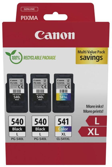 Canon inktcartridge 2 x PG - 540L + 1 x CL - 541XL, 300 - 400 pagina's, OEM 5224B017, 4 kleuren - OfficeTown