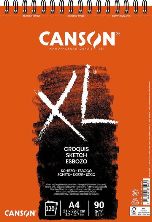 Canson tekenblok XL ft 21 x 29,7 cm (A4), blok van 120 vellen - OfficeTown