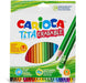 Carioca kleurpotlood met gum Tita, 24 stuks in kartonnen ophangetui - OfficeTown
