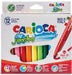 Carioca viltstiften Jumbo Superwashable 12 stuks in een kartonnen hang - etui met 6 mm punt - OfficeTown