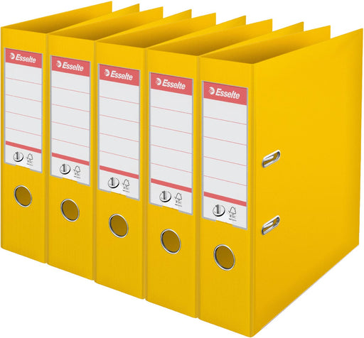 Esselte ordner Power N°1, rug van 7,5 cm, geel, pak van 5 stuks 2 stuks, OfficeTown