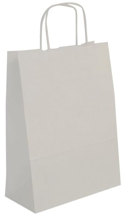 Apli witte kraft draagtassen met gedraaide handvatten, pakket van 50 stuks