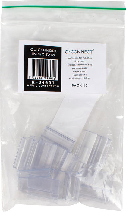 Q-CONNECT tabbladen voor displaysysteem 25 mm, assorti 10 stuks