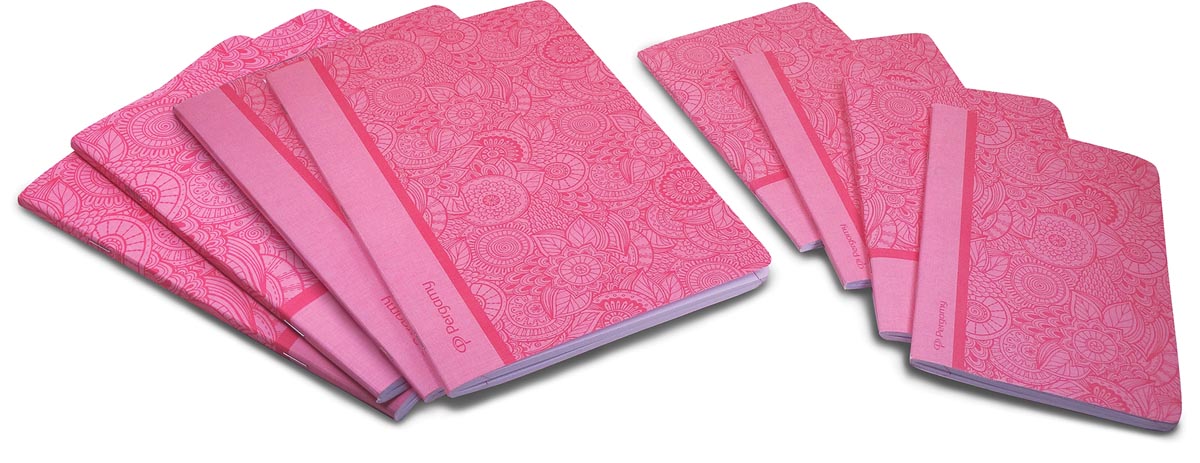Pergamy Mandala notitieboek, A4 formaat, gelinieerd, 48 pagina's, roze