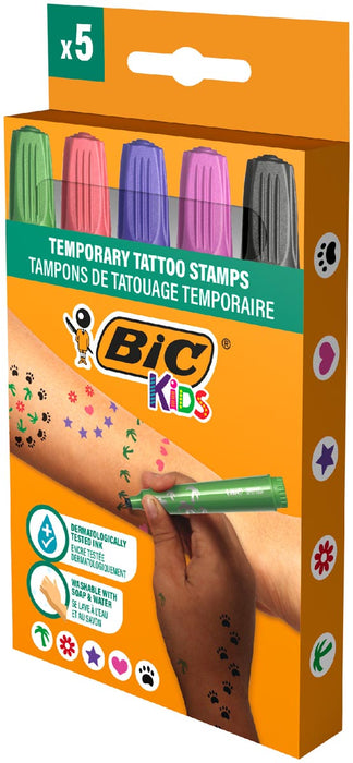 Bic Kids tijdelijke tattoo stempels, assorti, set van 5 stuks, OfficeTown