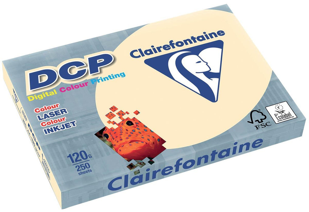 Clairefontaine DCP presentatiepapier A4, 120 g, ivoor, pak van 250 vel - OfficeTown
