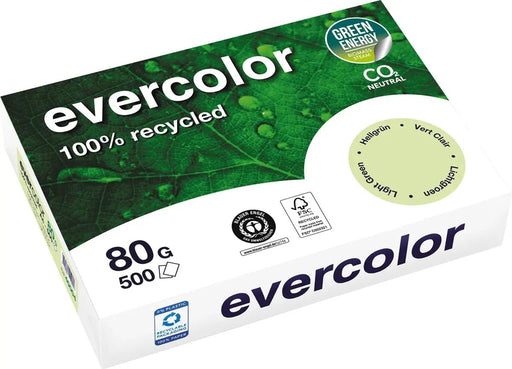 Clairefontaine Evercolor, gekleurd gerecycled papier, A4, 80 g, 500 vel, lichtgroen - OfficeTown