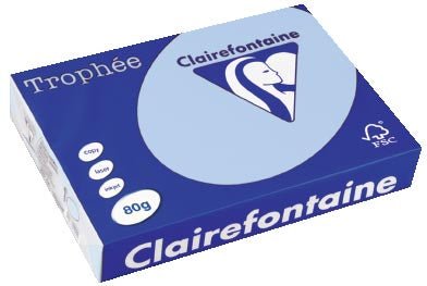Clairefontaine Trophée gekleurd papier, A4, 80 g, 500 vel, blauw - OfficeTown