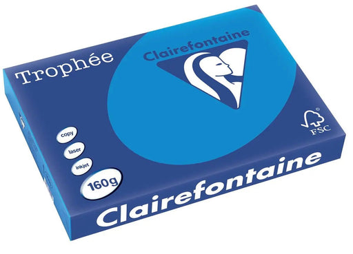 Clairefontaine Trophée Intens, gekleurd papier, A3, 160 g, 250 vel, turkoois - OfficeTown