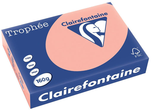 Clairefontaine Trophée Pastel, A4, 160 g, 250 vel, perzik - OfficeTown