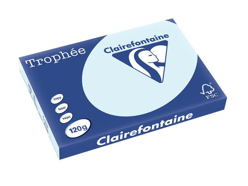 Clairefontaine Trophée Pastel, gekleurd papier, A3, 120 g, 250 vel, azuurblauw - OfficeTown