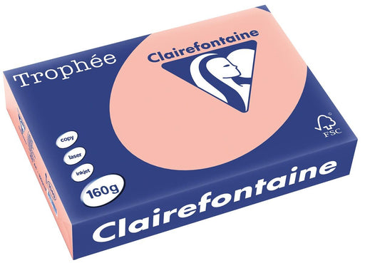 Clairefontaine Trophée Pastel, gekleurd papier, A4, 160 g, 250 vel, perzik - OfficeTown