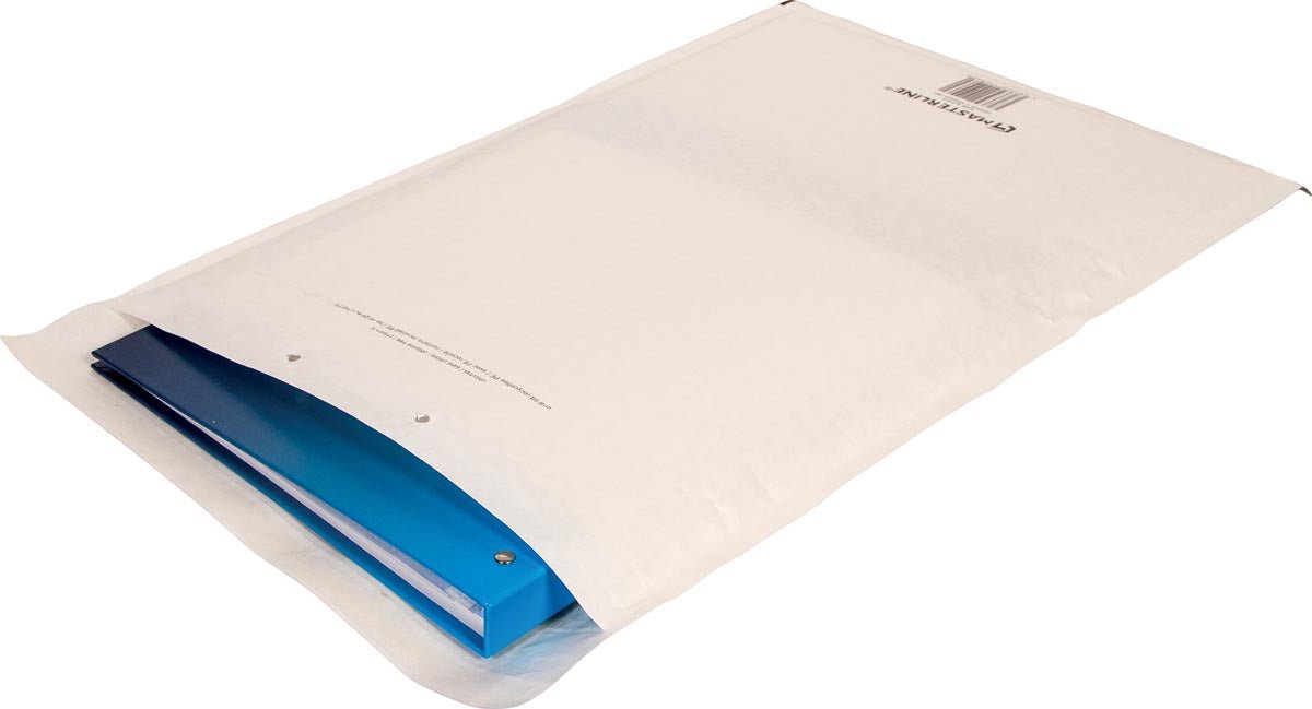 Cleverpack luchtkussenenveloppen, ft 300 x 445 mm, met stripsluiting, wit, pak van 10 stuks - OfficeTown