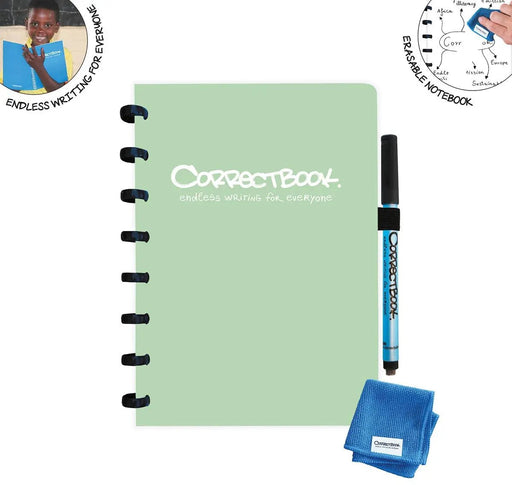 Correctbook A5 Original: uitwisbaar / herbruikbaar notitieboek, blanco, Misty Mint (muntgroen) - OfficeTown