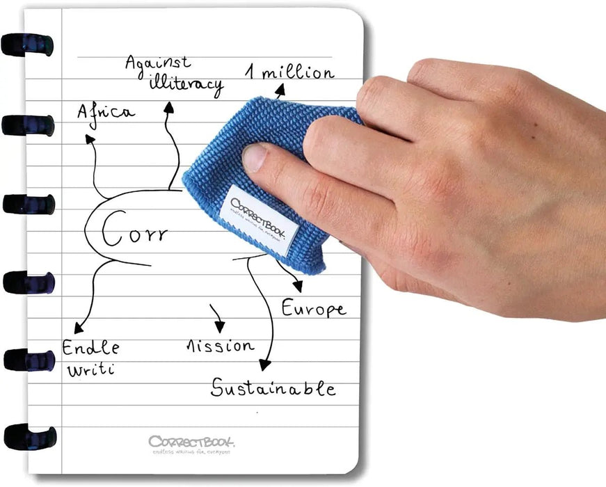 Correctbook A6 Original: Uitwisbaar Notitieboek - Marineblauw met Marker en Microvezeldoek - OfficeTown