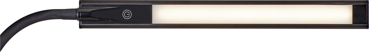 Maul bureaulamp LED Pirro, warmwit licht, dimbaar, met tafelklem, zwart