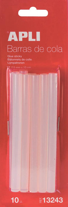 Transparante Lijmpatronen 7,5 mm, blister met 10 stuks