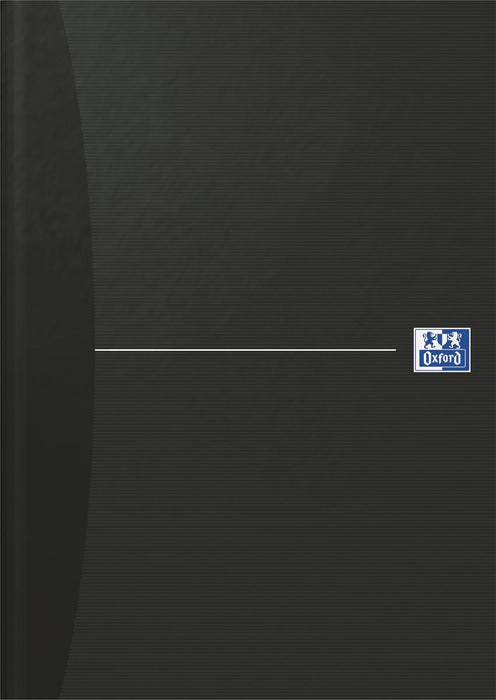 Oxford Office Essentials schrift, harde kaft, 192 bladzijden, gelijnd, ft A4, smart black 5 stuks, OfficeTown