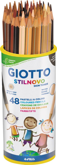 Giotto Stilnovo Skin Tones kleurpotloden, set van 48 stuks met diverse huidtinten