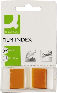 Q-CONNECT index, ft 25 x 45 mm, 50 tabs, oranje 12 stuks, OfficeTown