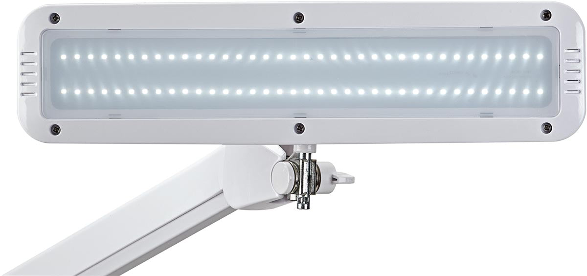 MAUL bureaulamp LED Intro, met tafelklem, dimbaar, wit
