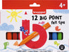 Bruynzeel Kids viltstiften Big Point, set van 12 stuks, assorti 10 stuks, OfficeTown