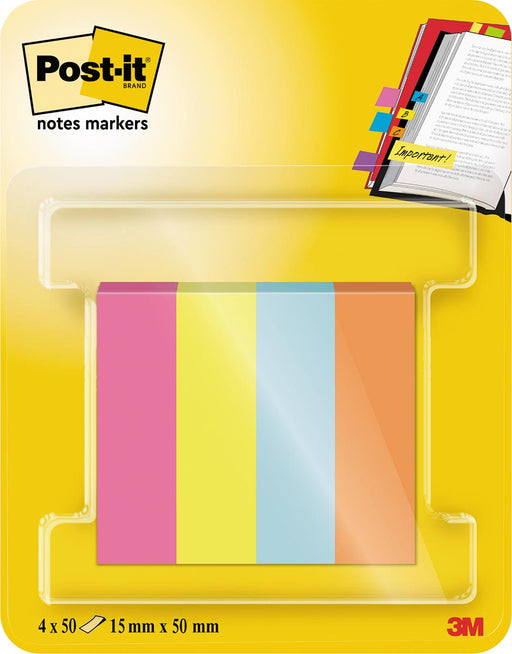 Post-it notes markers Poptimistic, ft 15 x 50 mm, blister met 4 blokjes van 50 tabs 6 stuks, OfficeTown