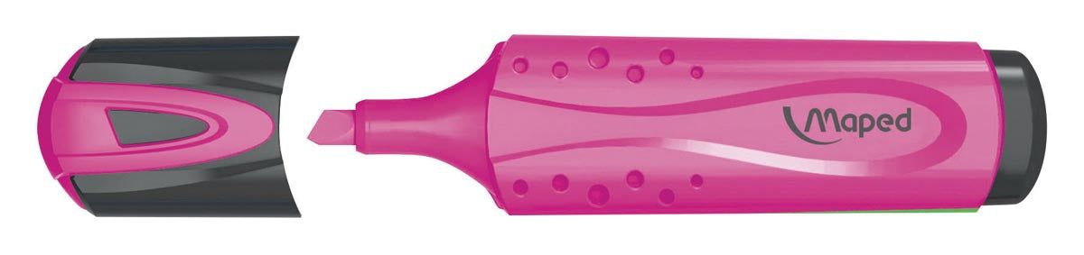 Maped markeerstift Fluo'Peps Classic roze met schuine punt