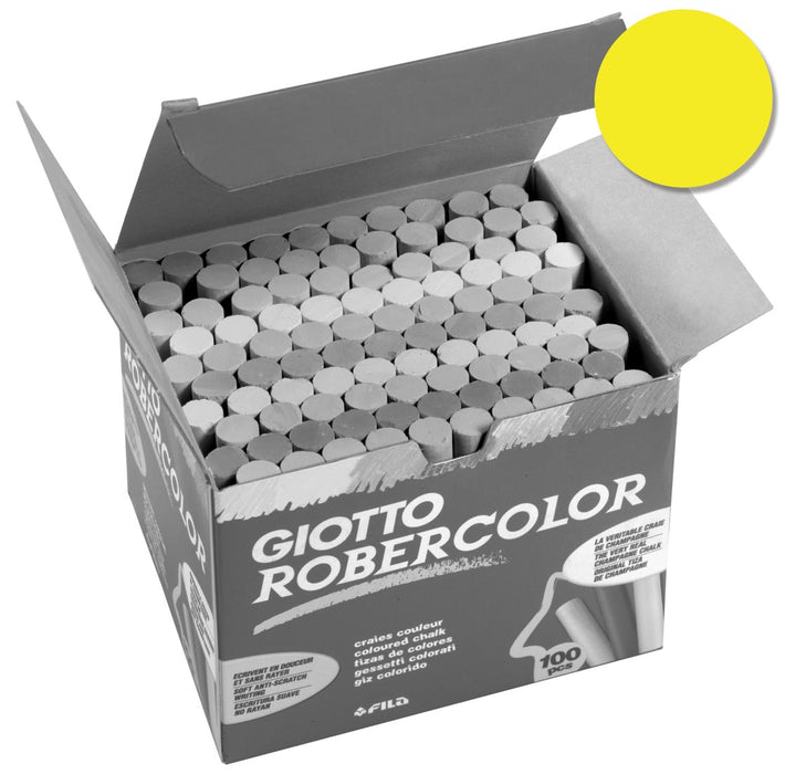 Giotto Krijt Robercolor Geel met 100 stuks in een doos