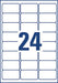 Avery Zweckform J4773-10 weerbestendige etiketten ft 63,5 x 33,9 mm (b x h), 2.400 etiketten, wit 5 stuks, OfficeTown
