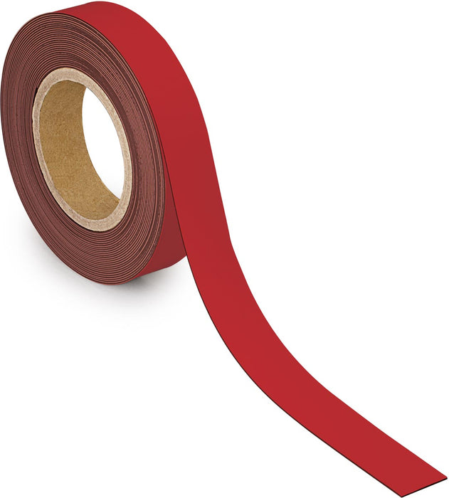 MAUL magnetisch etiketband, 10 meter x 30mm, rood