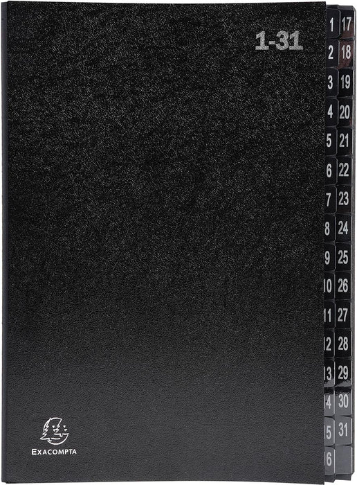 Exacompta sorteermappen Ordonator 32 vakken met tabs 1-31, zwart