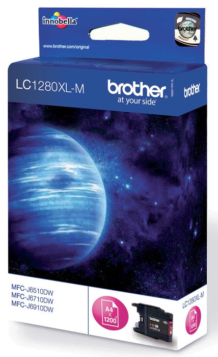 Brother inktcartridge, 1200 pagina's, OEM LC-1280XLM, magenta
