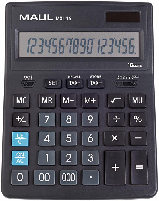 MAUL bureau-rekenmachine MXL 16, zwart