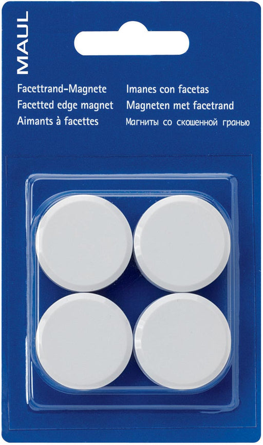MAUL magneet Solid 32mm trekkracht  2.5kg blister 2 wit 12 stuks, OfficeTown