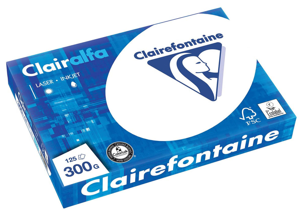 Clairefontaine Clairalfa presentatiepapier A4, 300 g, pak van 125 vel