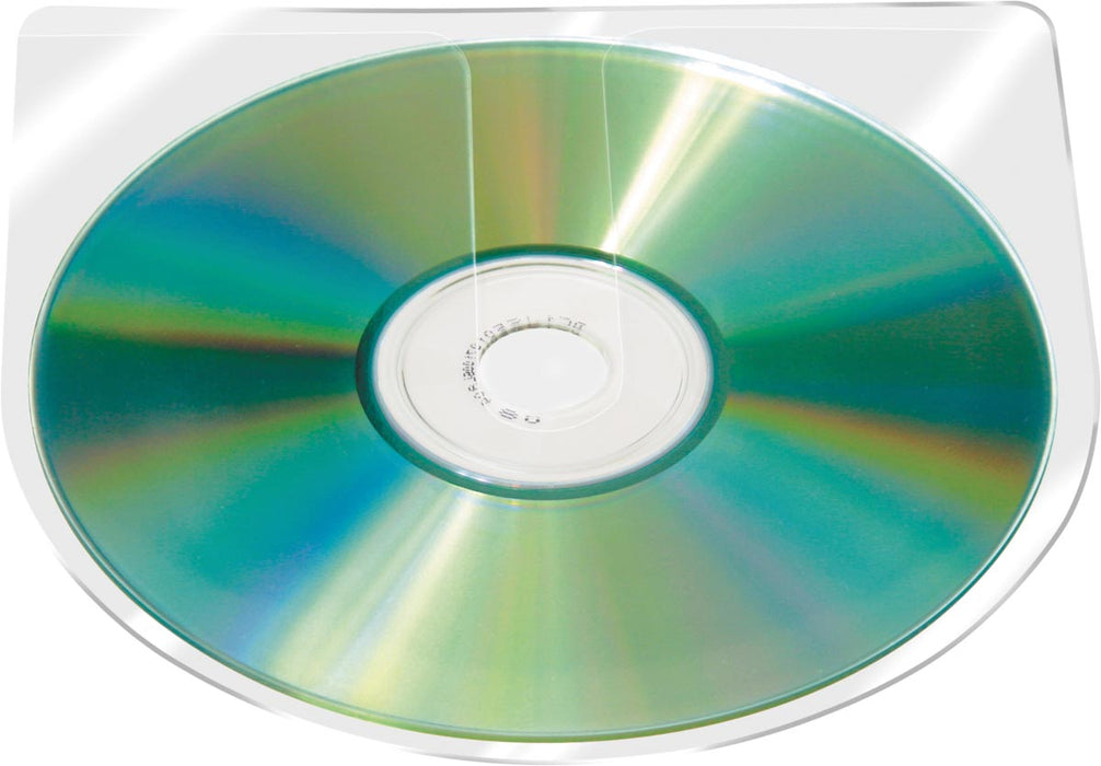Q-CONNECT Zelfklevende CD-hoesjes van PP 100 stuks