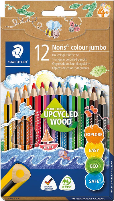 Staedtler Noris Colour Jumbo kleurpotlood, etui van 12 stuks 6 stuks, OfficeTown