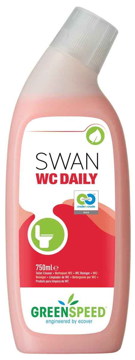 Greenspeed toiletreiniger Swan WC Daily, dennenfris, flacon van 750 ml 6 stuks, OfficeTown