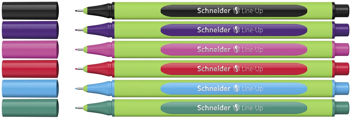 Schneider Line-Up fineliner 0,4 mm, 5 + 1 gratis, assorti Schneider