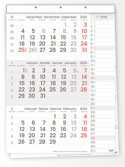 Driemaandskalender Compact Notes, 2025, OfficeTown