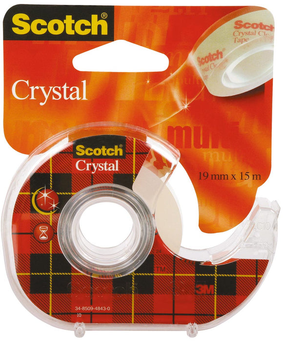 Scotch plakband Crystal ft 19 mm x 15 m 12 stuks