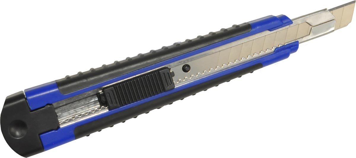 Desq snijder, 9 mm, zwart/blauw, met 2 mesjes - OfficeTown