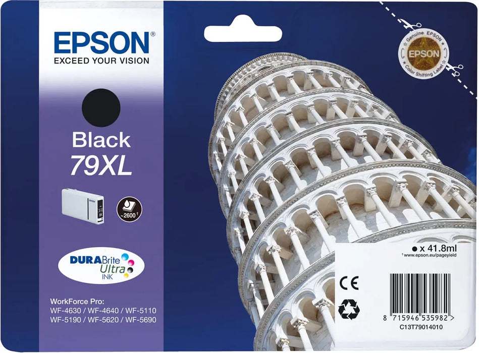 Epson inktcartridge 79XL, 2.600 pagina's, OEM C13T79014010, zwart