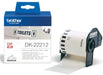 Doorlopende labelrol voor QL, 62 mm x 15,24 m, zwart op wit, plastic film - OfficeTown