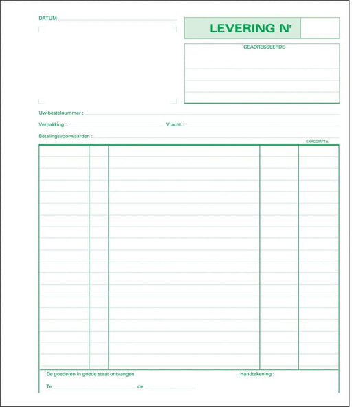 Doorschrijfboek Exacompta, ft 21 x 18 cm, tripli (50 x 3 vel), Nederlandstalig - OfficeTown