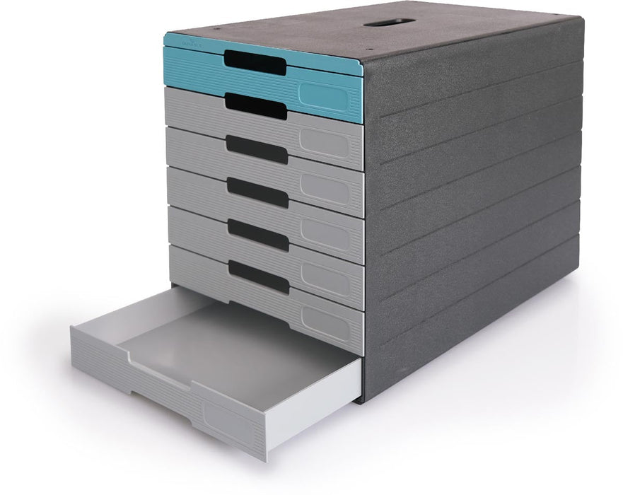Duurzame ladeblok Idealbox Pro, 7 lades, blauw - OfficeTown
