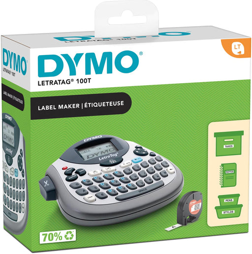 Dymo labelingsysteem LetraTag LT - 100T, inclusief 1 LT - tape, qwerty - OfficeTown